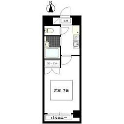 ヒサゴハイツ1 1Kの間取図画像