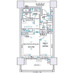 ファミリアーレ尾頭橋レジデンス 1LDKの間取図画像