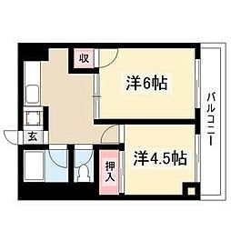 第二川島ビル 2Kの間取図画像