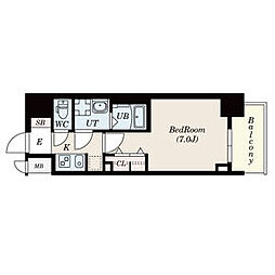 S-RESIDENCE名駅North 1Kの間取図画像