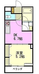 ウインドム2 1DKの間取図画像