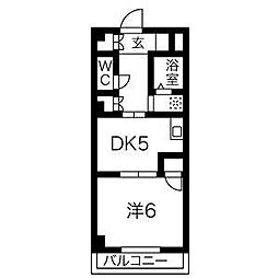タウンM&EA棟 1DKの間取図画像