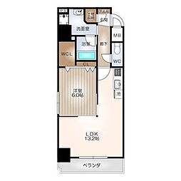 MONZEN偕 1LDKの間取図画像