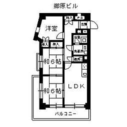 郷原ビル 3LDKの間取図画像