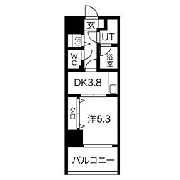 さくらヒルズニシキプラチナムレジデンス 1DKの間取図画像