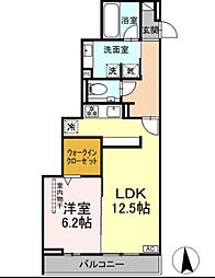 セレスティア南荒子 1LDKの間取図画像