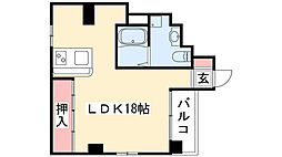 ライフイン桜山東館 ワンルームの間取図画像