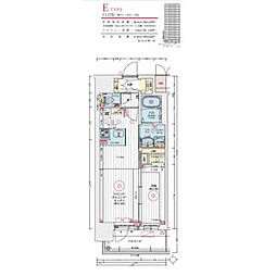 エステムコート名古屋TWINEAST 1LDKの間取図画像