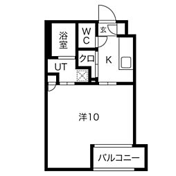 SPACECUBEHONJIN 1Kの間取図画像