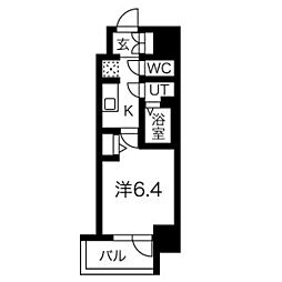 メイクス'熱田神宮 1Kの間取図画像