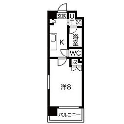 シテイライフ明が丘 1Kの間取図画像