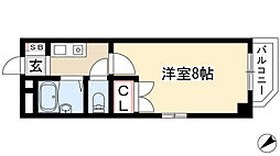 Kコート 1Kの間取図画像