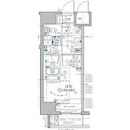 ディアレイシャス東別院 1Kの間取図画像