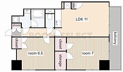 ランドハウス泉 2LDKの間取図画像