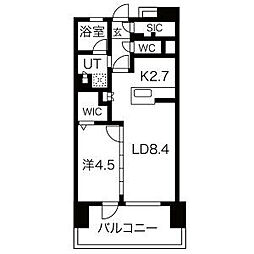 プレディア名古屋城西 1LDKの間取図画像