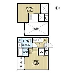 Casea ワンルームの間取図画像