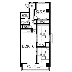 エルスタンザ原 3LDKの間取図画像