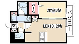 プレサンス丸の内城雅 1LDKの間取図画像