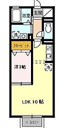 光ハウス 1LDKの間取図画像
