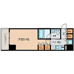 グランルージュ栄2 1Kの間取図画像