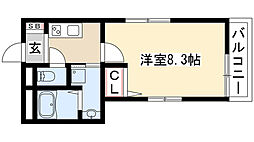 グリーンハイツ 1Kの間取図画像