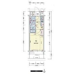 プレサンスNAGOYA本陣 1Kの間取図画像
