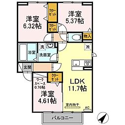 クオーレ3B 3LDKの間取図画像