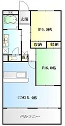 デナリKZ 2LDKの間取図画像
