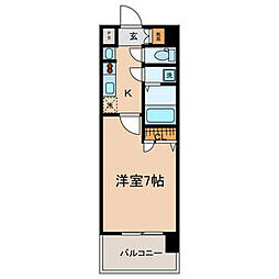 UURコート名古屋名駅 1Kの間取図画像