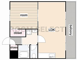 マイノーラ町北 2DKの間取図画像