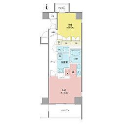 鶴舞ガーデンコート 1LDKの間取図画像