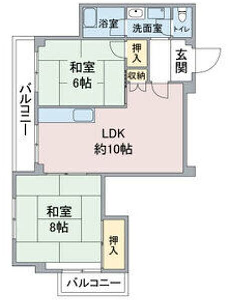 レジデンス池之浦 401｜愛知県名古屋市名東区社台１丁目(賃貸マンション2LDK・4階・52.86㎡)の写真 その2