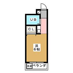 ジョイフル池下 2階ワンルームの間取り