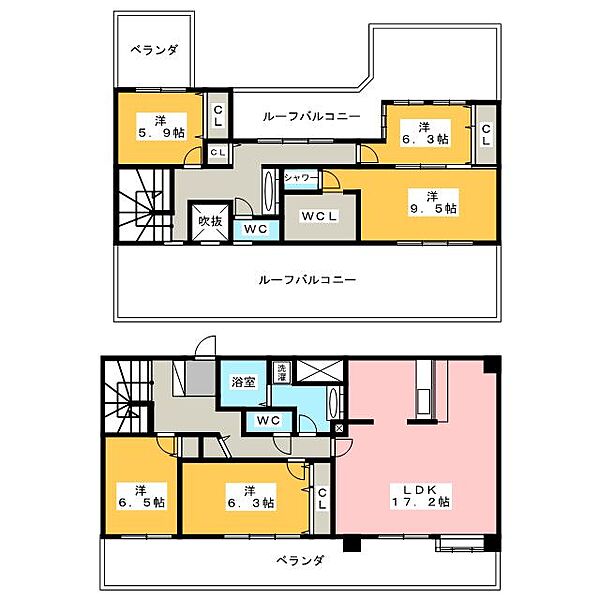 サムティレジデンス東山公園 ｜愛知県名古屋市千種区新池町１丁目(賃貸マンション5LDK・5階・145.90㎡)の写真 その2