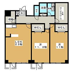 チサンマンション池下 4階2SLDKの間取り