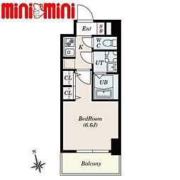 S-RESIDENCE今池arcana 8階1Kの間取り