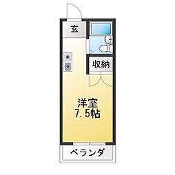 メゾン・ド・トニーク ワンルームの間取図画像