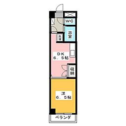 グロリアス本山 1階1DKの間取り