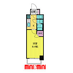 S-RESIDENCE今池beleta 4階1Kの間取り