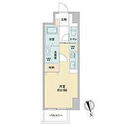 La Douceur今池 8階ワンルームの間取り