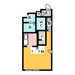 Branche千種公園 ワンルームの間取図画像