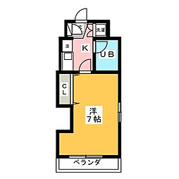 ＯＨＤ今池 2階1Kの間取り