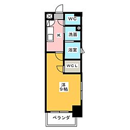 Casa Avenue Ikeshita 7階1Kの間取り