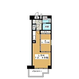 ルーエ千種 11階1LDKの間取り
