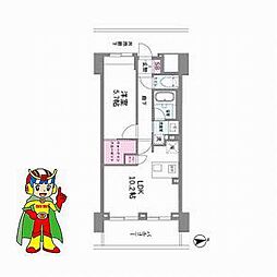 シーズンフラッツ今池NORTH 1LDKの間取図画像