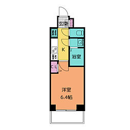 プレサンス広小路通今池 1Kの間取図画像