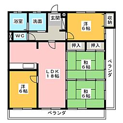 メゾン丸山 4LDKの間取図画像