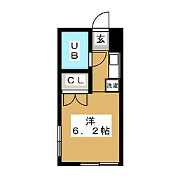 fメゾン振甫 ワンルームの間取図画像