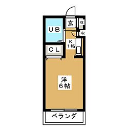メゾン・ド・ティセ ワンルームの間取図画像