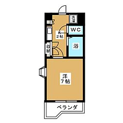 マインド覚王山 1Kの間取図画像